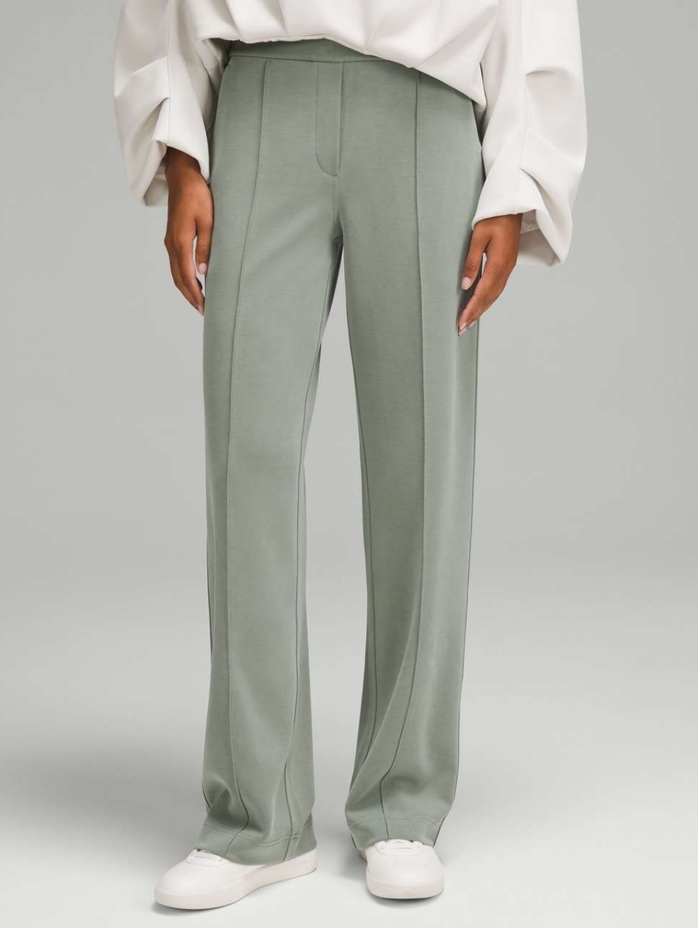 🍋 High-Rise Straight Leg Womens Pants in Sage Green